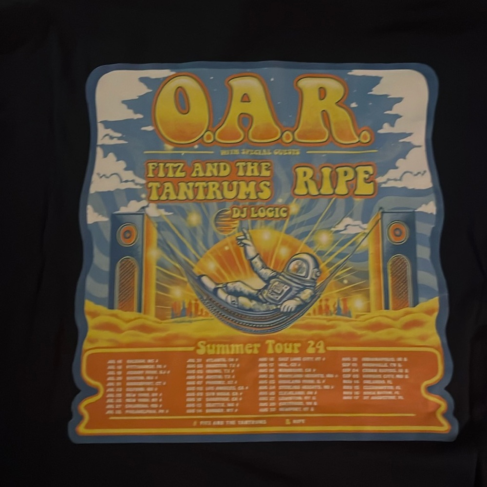 Mens short sleeve concert t shirt